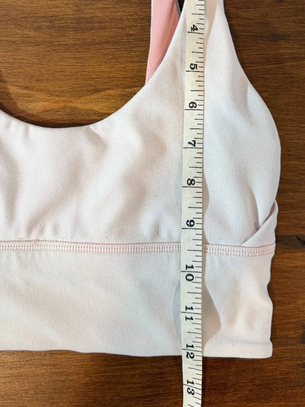 Lululemon Sports Bra Women's Size 4 Pink/White Align Reversible Scoop Neck Yoga